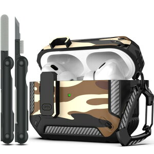 RFUNGUANGO AirPods Pro  2 P[X N[jOLbgt ~^[n[hP[X bNtیA[}[ AirPod Gen 2 [dP[X (2023/2022/2019A 2 / 1 ) p fU[gJ