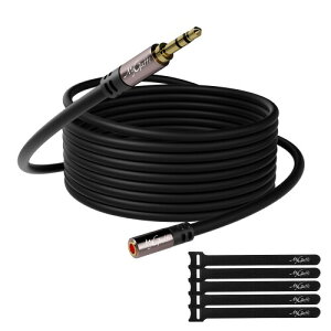 3.5mm �I�[�f�B�I�����P�[�u�� 26AWG���� 3��/TRS�I�X-���X������ 2�d�V�[���h Hi-Fi���������b�L�X�s�[�J�[�pAUX�����R�[�h �����O �C���z��/�X�}�z/iPhone/PC/TV/PS4/MP3/�e���r�ɑΉ� 20M
