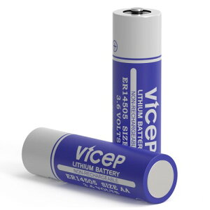 ViCep 2�� ER14505 3.6V ���`�E���d�r 2700mAh�Z�L�����e�B�V�X�e���p�A�[�d�s��