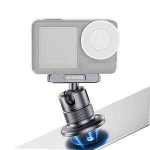 NEEWER �J�����}�E���g �}�O�l�b�g�� �J�����A�_�v�^�[ �R���p�`�u�� Osmo 360 / Action 5 Pro/4/3 360°�N�C�b�N�����[�X�{�[���w�b�h�A�_�v�^�[�}�E���g �|�[�^�u�� 1/4�l�W�t�� ���C�A�N�V����