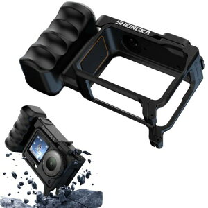 DJI Osmo Action 6 �Ή� �J�����P�[�W �L�b�g ABS�n���h�� �}�E���g �O���b�v�z���_�[ �V���b�^�[�{�^���t, �R�[���h�V���[�a�t��,���t�����ȒP�ŁA�����^�тɕ֗��ł�