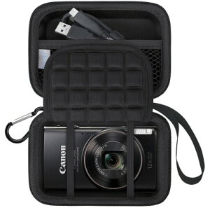 Lacdo �J�����L�������O�P�[�X �̂��߂� Canon Powershot ELPH 360/200/185/180/190/350�ASony Cyber??-Shot DSC-W830/WX350/WX500/W810/W800�f�W�^���J�����A�n�[�hEVA�ی�J�����X�g���[�W�g���[�u�o�b�O�A�u��