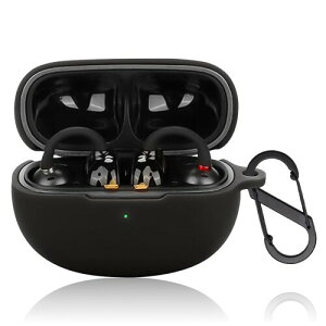 PRODELI For EarFun Clip ��p �P�[�X �J�o�[ �L�Y�h�~ �V���R���f�� �ϏՌ� �J���r�i�t�� �C���z���P�[�X �����h�~ �y�� �����[�d�\ �_�炩�� EarFun Clip �p �ی�J�o�[(�u���b�N)