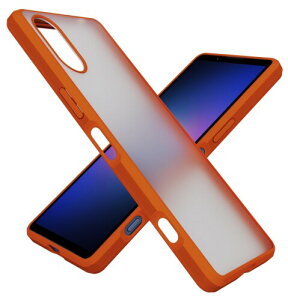 For Xperia5 V �P�[�X SO-53D SOG12�P�[�X �p �P�[�X ������ �}�O�l�b�g���� �ϏՌ� �}�b�g�� ���΂݂Ȃ� �X�g���b�v�z�[���t�� ���C�A���X�[�d�Ή� Orange�i�u���b�N�I�����W�j