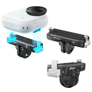Qanuxy Insta360 GO Ultra��p ���C�N�C�b�N�����[�X�X�^���h �܂肽���ݎ� 1/4�C���`�l�W���t�� �O�r/���B��_/�ԍ�/�o�C�N�X�^���h�Ή� �A���~������ �y�ʖh�U