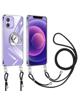 iPhone 12 mini / 13 mini �p �P�[�X �N���A �V�����_�[ �����O�t�� iphone12mini / 13mini �p �X�}�z�P�[�X �X�^���h �A�C�t�H��12�~�j / 13�~�j �J�o�[ ���|�� �΂߂��� ��|���P�[�X ���� PC+TPU ���^ �y