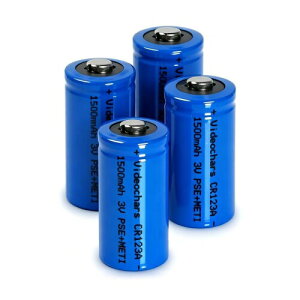 CR123A 3V �d�r ���`�E���d�r �J���� �L�����I���b�N �X�}�[�g���b�N �r�f�I �����d�� �w��F�؃p�b�h�p ��[�d�� 1500mAh (4�{�Z�b�g)