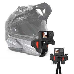 AFAITH ヘルメット マウント GoPro用 オートバイヘルメットマウント 用下顎ストラップマウント ゴープロ アクセサリー シリコーン材料 安定性と安全性 装着便利 Vlog撮影 幅広い交換性 GoPro
