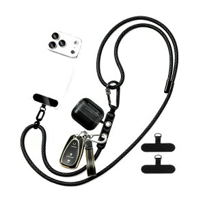 (Pop Meow) �X�}�z�X�g���b�v iPhone 17 �V���[�Y�Ή� 2025 �V�J�� ���o�����K�{ �V�����_�[/��|�� �������߉\ �^�O�p�b�` 2 ������ �΂ߊ|�� �����h�~ �S�@��Ή��iiPhone 16/15/14 pro max�EAndroid/