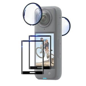 FiTSTILL YXN[veN^[Zbg Insta 360X4p wKXYیtB + KX LCD یtB h~Awh~ dx 9H