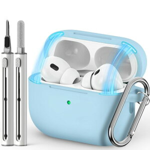 Inesore for AirPods Pro2 �P�[�X (2023/2022/2019) �J���r�i & �N���[�j���O�y���t���A�V���J�Q���f��/�S�ʕی�/�ϏՌ�/���͂ȗ����h�~�A�G�A�[�|�b�Y�v�� ��2/1����Ή� �}�O�l�b�g���W���b�N�ی�