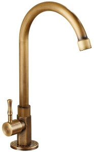 Life System(ライフシステム) キッチン 洗面用 アンティーク 単水栓 グースネック スワン 蛇口 シングルレバー 洗面台 ST72