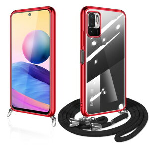 Guokaien Xiaomi Redmi Note 10 JE �p�� �P�[�X �V�����_�[ �N���A Note 10T �X�}�z�P�[�X XIG02 �J�o�[ ���� TPU �X�g���b�v�t�� ���|�� ��|�� �R�t�� �΂߂��� ���^ �ϏՌ�(���b�h)