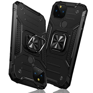 TMUJWS Google Pixel 5A ケース リング 衝撃吸収 耐衝撃 TPU+PCバンパー 二重構造 米軍MIL規格 全面保護カバー 滑り防止 車載ホルダー対応 擦り傷防止 滑り止め 軽量 薄型 グーグル ピクセル 5a カ