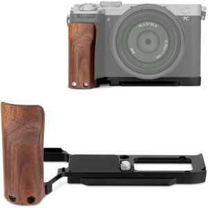 LEFTFOTO A7CR �n���h�O���b�v L���^�u���P�b�g �ؐ��O���b�v�t�� Sony A7CR/A7C2�J�����p�A�����A���J�N�C�b�N�����[�X�v���[�g�����A�l�ԍH�w�Ɋ�Â������g���X�^�C���̃T�C�h�n���h����