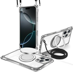 GULEIYAA iPhone 16 Pro �p �P�[�X �c�����Ή� 360° ��]�X�^���h �����O �}�O�l�b�g���� MagSafe �Ή� ���C�����X�[�d�Ή� �� phone 16pro �P�[�X ���|�� �΂߂��� ��|�� �ϏՌ� �ԍڃz���_�[ �Ή�