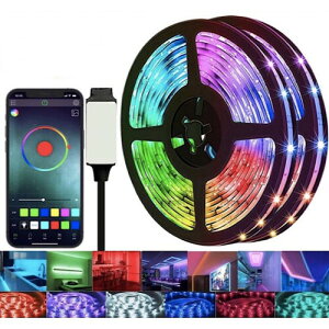 ENCOUNTER LEDe[vCg 5[g 30Leds/M RGB5050 Av F DIYؒf\ Wi-FiEBluetooth ԐڏƖ USB^Cv a NX}X p[eB[ Cxgp