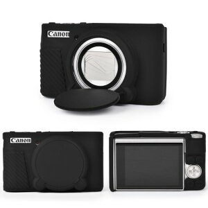 MUZIRI KINOKOO�P�[�X Canon Powershot SX740/SX730 HS�f�W�^���J�����p - �\�t�g�ی�J�o�[ SX740 SX730 HS �J�����p�V���R���X���[�u ���O���\�ȃ����Y�J�o�[�t�� - �u���b�N
