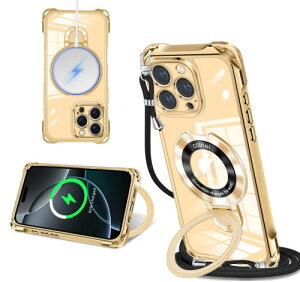 baodunwei iPhone 16Pro �N���A �P�[�X MagSafe �Ή� �X�g���b�v�t�� �V�����_�[�^�C�v �؍��� ���炵�� �V���v�� ���Γ��� �X�^���h�@�\ �c�����Ή� �ϏՌ��� iPhone 16pro �y�� ���^ ���ϖh�~ ��