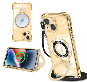 baodunwei iPhone 14Plus �N���A �P�[�X MagSafe �Ή� �X�g���b�v�t�� �V�����_�[�^�C�v �؍��� ���炵�� �V���v�� ���Γ��� �X�^���h�@�\ �c�����Ή� �ϏՌ��� iPhone 14plus �y�� ���^ ���ϖh�~ ��