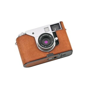 CLC handmade �Ή� Fuji x-half/Fuji x-half ��p �J�����P�[�X �J�����J�o�[ �J�����o�b�O �{�v ���w���v�{��+���^���x�[�X�v���[�g (Matte Yellow Brown)