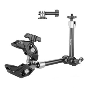 SmallRig マジックアームクランプキット スーパークランプ付き カメラマウント関節式摩擦アーム 1/4”-20ネジとネジ穴付き カメラ ライト モニター ウェブカメラ アクションカメラ用 耐荷