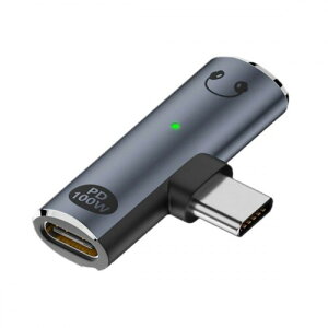 CY オーディオアダプター USB-C タイプC から 3.5mm オーディオ DAC AUX 音楽 16 ビット 48kHz & 100W PD 電源アダプター ノートパソコン タブレット 電話用