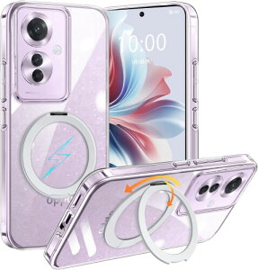 xiusiteli OPPO Reno11 A �p �P�[�X �N���A ���@�\360�x��]�X�^���h �p�x���� �c�����Ή� �I�b�| ���m11A �J�o�[ �����O�t�� OPPOreno11a �P�[�X �ϏՌ� TPU �X�}�z�P�[�X ���@�\ ���� �y�� ���^