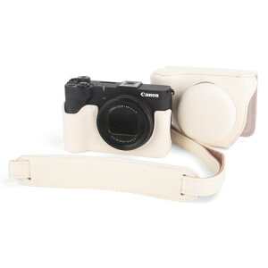 kinokoo Canon V1 �P�[�X�ACanon Powershot V1 Vlog�J�����p�APU���U�[�_�[�}�g�O���t�ی�J�o�[ Canon V1�p�A���O���\�ȃL�����[�P�[�X�A���߉\�ȃV�����_�[�X�g���b�v�t�� (�z���C�g)