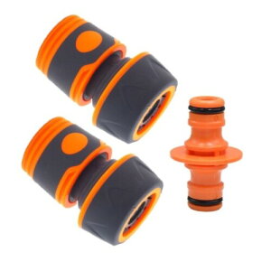 K-Gmainte ワンタッチ ニップル ホース ジョイント コネクター 内径19mm対応 蛇口アダプター 散水コネクタ 変換 ワンタッチ接続 ホースリール対応 ジョイントセット (通常セット19)