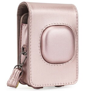 �x�m�t�C���� instax mini LiPlay �C���X�^���g�J������p�P�[�X PU���U�[ for Fujifilm Instax Mini Liplay �ی�J�o�[ ���߉\�ȃV�����_�[�X�g���b�v �g�ѕ֗� (���[�Y�S�[���h)