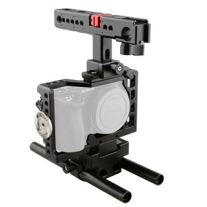 CAMVATE �J�����P�[�W�L�b�g ���[�b�g ���p HDMI���b�N�t�� �g�b�v�n���h���F15mm���b�h�N�����v 2�_�V���[�}�E���g�t�� A6500 A6300�p ��