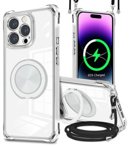 GULEIYAA iPhone 14 Pro �p �P�[�X �c�����Ή� 360° ��]�X�^���h �����O �}�O�l�b�g���� MagSafe �Ή� ���C�����X�[�d�Ή� �� phone 14pro �P�[�X ���|�� �΂߂��� ��|�� �ϏՌ� �ԍڃz���_�[ �Ή�