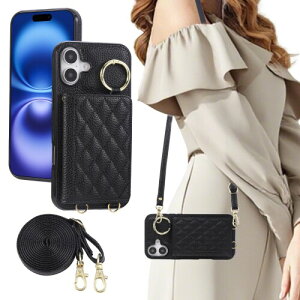 Gedurya iPhone 16 Plus �P�[�X �蒠�^ �w�ʃJ�[�h���[ �V�����_�[ ��phone16plus �p �w�ʃP�[�X ���|�� iPhone16 Plus �X�}�z�P�[�X ��|�� �΂ߊ|�� �A�C�t�H��16�v���X �g�уJ�o�[ ���z�t�� �X�^���h