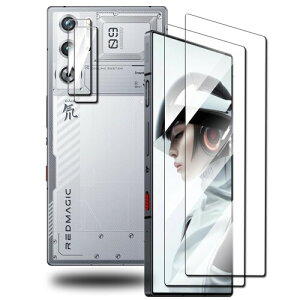 RedMagic 9 Pro �K���X�t�B����+ RedMagic 9 Pro�J�����t�B����RedMagic 9 Pro �w��F�ؑΉ� �d�x9H �ϏՌ� �X�N���b�`�h�~ �����z�� �I�o�I�[�o�[�h�~ �C�A�[�� �w��h�~ RedMagic 9 Pro �ی�t�B�����u2+