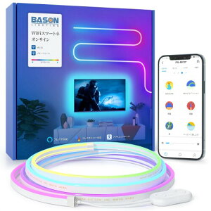 BASON lICg Alexa/GoogleΉ ELu`[u hRGBIC LEDe[vCg Ȑ݌v\&FF\ vOAhvC y ^C}[@\ lȏƖ[h lITC邢