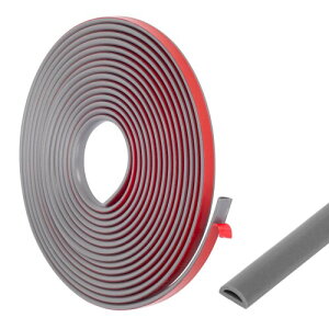 高密度シリコーンゴム素材 隙間テープ すきまテープ 隙間 室内ドアと窓を密封する 高い柔軟性シーリングストリップ 自己接着 気密 防音 防水 防風 保温 老化しにくい(9mm*4mm*6M、グレー