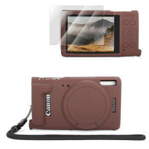 VOVMOEYA Canon �L���m�� �L���m�� IXY650 IXY650M ��p�J�����P�[�X �V���R���ی�J�o�[ ���h�~ ���E�ȒP�����Y�L���b�v�t�� �����K���X�ی�t�B���� 2 �� ���X�g�X�g���b�v����,�u���E��
