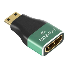 Sikai 8K Mini HDMI to HDMI メス 変換コネクター 8K@60Hz 48Gbps HDR HIFI eARC対応 8K HDMI2.1規格 ミニHDMI to HDMIケーブル 双方向転送 HDMI 変換ケーブル (HDMIタイプAメス - ミニタイプCオス) MINI HDMI to HDMI (ゴ