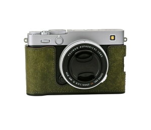 CLC handmade �Ή� FUJIFILM Fuji �x�m X-E5 ��p �J�����P�[�X �J�����J�o�[ �J�����o�b�O �{�v ���w���v�{��+���^���x�[�X�v���[�g (Matte Green)