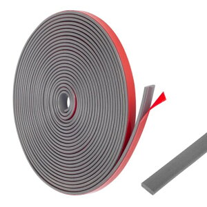 高密度シリコーンゴム素材 隙間テープ すきまテープ 隙間 室内ドアと窓を密封する 高い柔軟性シーリングストリップ 自己接着 気密 防音 防水 防風 保温 老化しにくい(9mm*2mm*6M、グレー