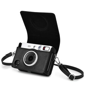 Rieibi instax miini EVO�P�[�X ���g��PU���U�[�ی�o�b�O Instax Mini Evo �J�����A�N�Z�T���[ Fuji INSTAX MINI EVO�C���X�^���g�J�����p �`�F�L�G�{�P�[�X ���O���\�ȃP�[�X ����̃��U�[ �t��