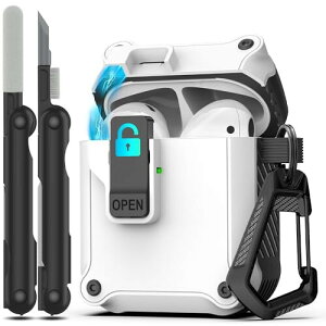 RFUNGUANGO Airpods  2 エё 1 یP[X SbNNbvt|bvAbvAL[`F[tt{fBϏՌn[hP[X (N[jOc[) - zCg