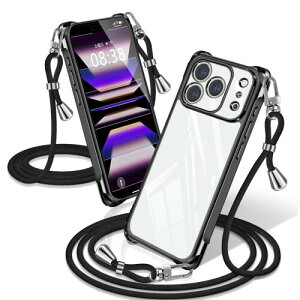 XIOYATY iPhone 17 Pro Max �p�� �P�[�X �N���A �V�����_�[ �ϏՌ� �A�C�t�H��17 Pro Max �J�o�[ �X�g���b�v ���� �X�}�z�P�[�X �d�C���b�L���H ������ ��|�� �R�t�� ��|�� �΂߂��� ���߉\�ȃV