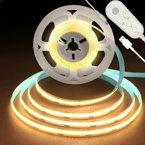 クリアヒル(Clearhill)人感 LEDテープライト ストリップ ライト 明暗 センサー付き 柔軟 3M 温白色 3000K 強力 幅8mm LED320個/M USB給電式 非防水IP20 5V クローゼット 寝室 キャビネット 玄関 店