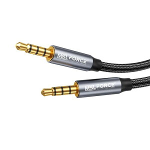 ���{�̒������ MSL FORCE �C���z�� �����R�[�h 3.5mm 4�� �X�e���I�~�j�v���O �}�C�N�t���C���z���Ή� ���d�V�[���h 24K�����b�L�R�l�N�^ (�I�X�[�I�X, 2, ���[�g��, 1�{)