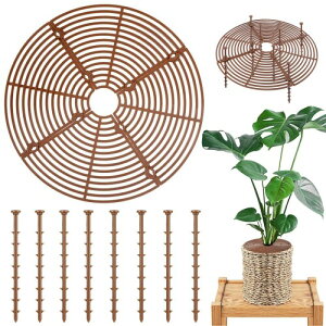 猫 植物 ガード 植木鉢 グリッド 3色から選べる 0〜30cm 自由裁断可能 中空デザイン 土壌保護 転倒防止 ペット対策 観葉植物用 オフィス ホテル インテリア 商業施設 園芸アクセサリー (ブ