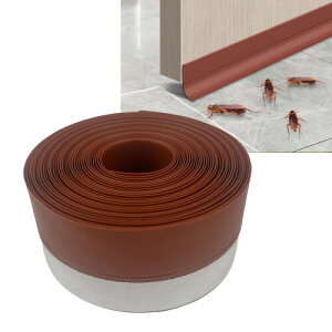 幅35mm 隙間テープ すきま風防止テープ すきまテープ ドア 窓/玄関/サッシ/浴室/トイレ 防音 防風 断熱 (茶色 5m)