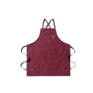(Chaiclo) Work エプロン キッチン アウトドア カフェ フラワーショップ DIY キッチン 作業用 apron メンズ レディース 親子ペア (Brick color, 子供用フリーサイズ)