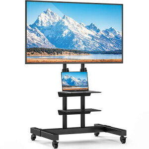 Rfiver �e���r�X�^���h �L���X�^�[�t�� tv stand ��d�x���݌v 32~75�C���`�Ή� �������߉\ �o�I�t�� ���j�^�[�X�^���h tv�X�^���h �ړ��� �ω׏d40kg VESA600X400mm�܂� �ȃX�y�[�X ��Зp ��